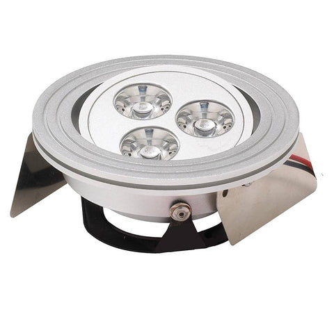 Tiro 3 Light LED Downlight In Brushed Aluminum