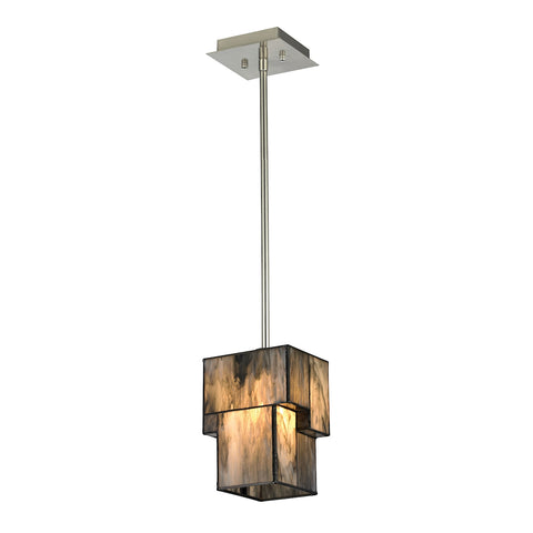 Cubist 1 Light Mini Pendant In Brushed Nickel
