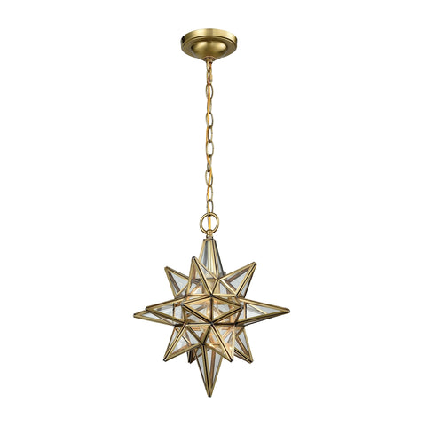 Beamer 1 Light Pendant In Brushed Brass