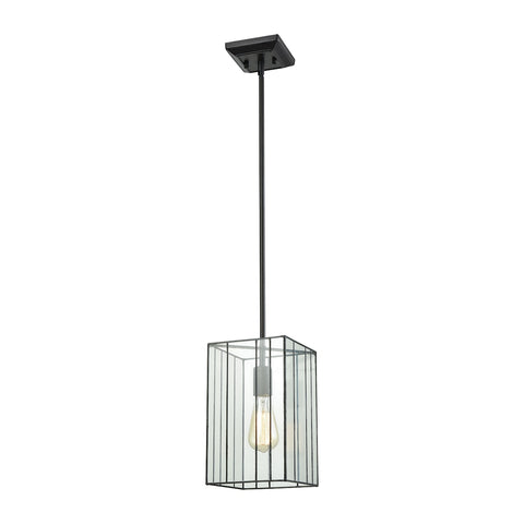 Lucian 1 Light Pendant In Oil Rubbed Bronze With Clear Glass