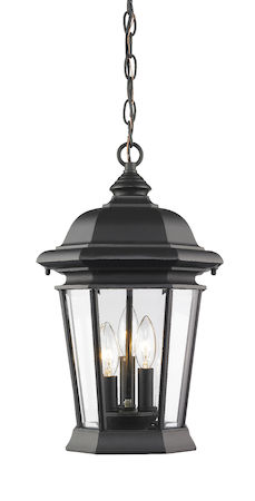 Z-Lite Melbourne 3 Light Outdoor Chain Light 540CHB-BK