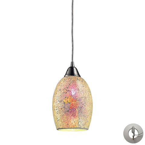 Avalon 1 Light Pendant In Satin Nickel With Adapter Kit
