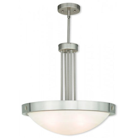 Livex Lighting New Brighton 4 Light Brushed Nickel Pendant