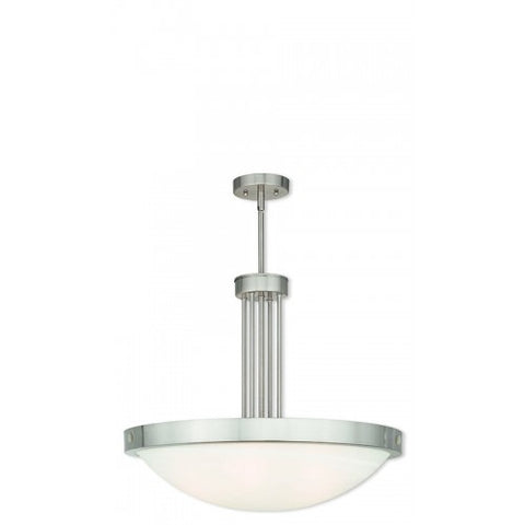 Livex Lighting New Brighton 5 Light Brushed Nickel Pendant