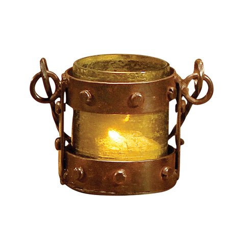 Mission Votive Lantern In Artifact Olive