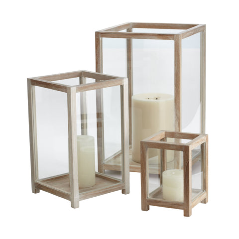 Pepper Wood Box Hurricanes - Set of 3