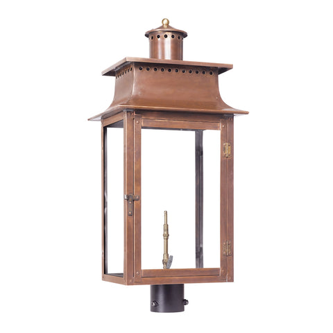Maryville Outdoor Gas Post Lantern In Aged Copper