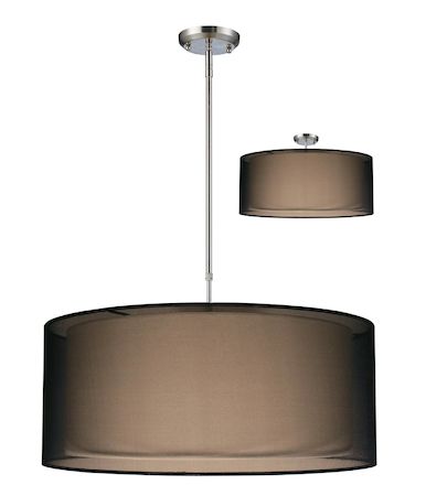 Z-Lite Nikko 3 Light Pendant 144-24BK-C