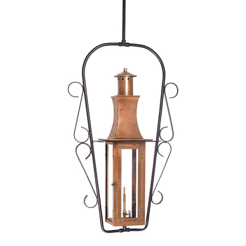 Maryville Outdoor Gas Ceiling Lantern In Aged Copper