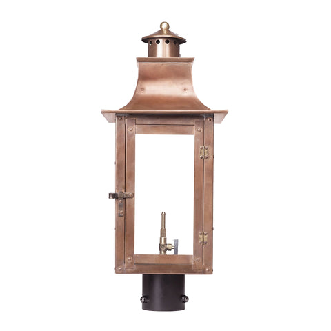 Maryville Outdoor Gas Post Lantern In Aged Copper