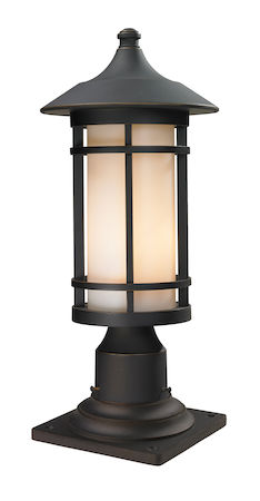 Z-Lite Woodland Outdoor Pier Mount Light 528PHM-533PM-ORB