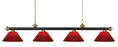 Z-Lite Riviera 4 Light Billiard Light 200-4BRZ+SG-PRD