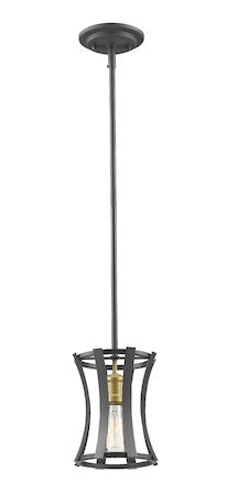 Z-Lite Geist 1 Light Mini Pendant 446MP6-BZGD