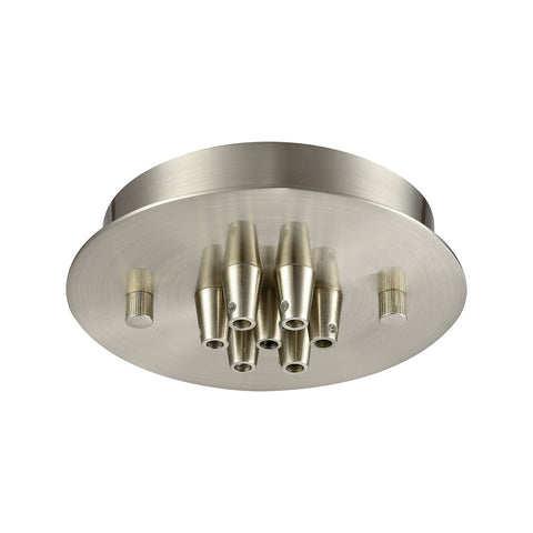 Illuminaire Accessories 7 Light Small Round Canopy In Satin Nickel
