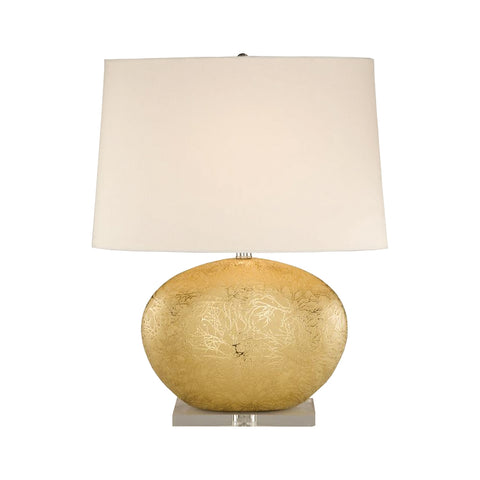 Gold Oval Ceramic Table Lamp