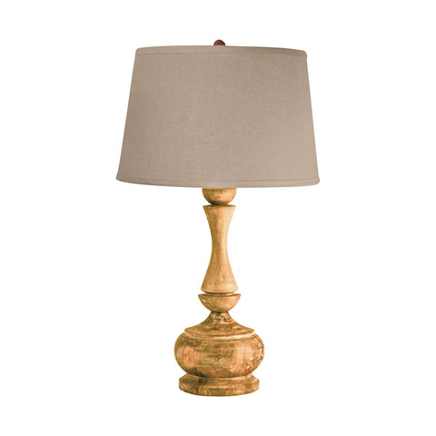 Distressed Acacia Wood Table Lamp