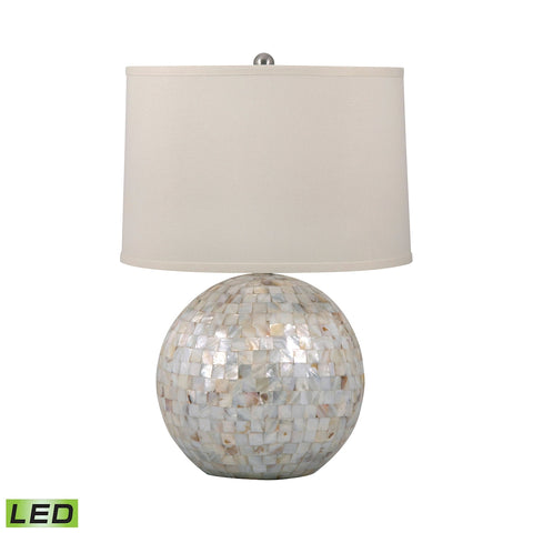 Mother of Pearl Orb LED Table Lamp