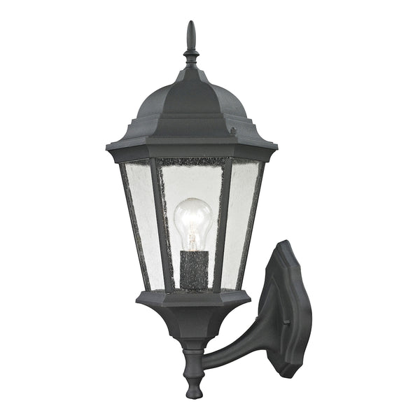 Temple Hill 1 Light Outdoor Wall Sconce In Matte Textured Black
