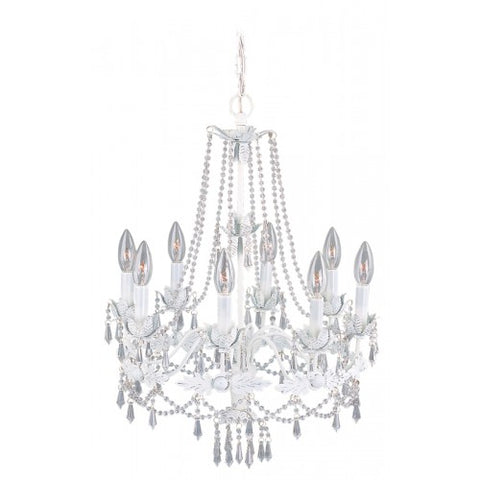 Livex Lighting Athena 8 Light Antique White Chandelier