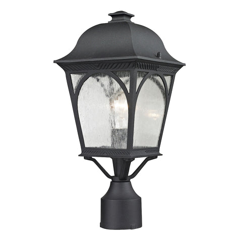 Cape Ann 1 Light Outdoor Pendant In Matte Textured Black