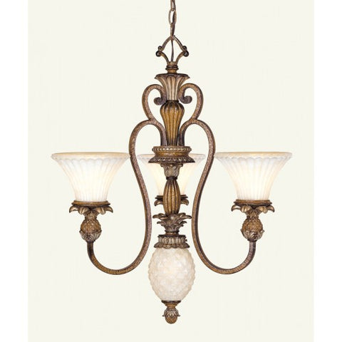 Livex Lighting Savannah 3 Light Venetian Patina Chandelier