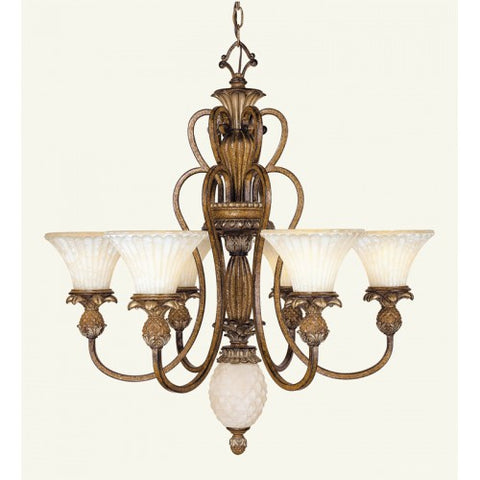 Livex Lighting Savannah 6 Light Venetian Patina Chandelier