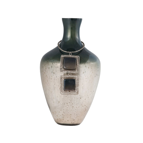 Vase Kairos 14-Inch Glass Vase In Slate