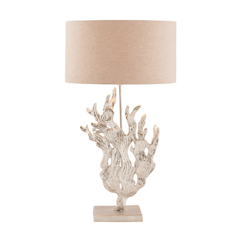 Sea Flora 1 Light Table Lamp In Textured Nickel