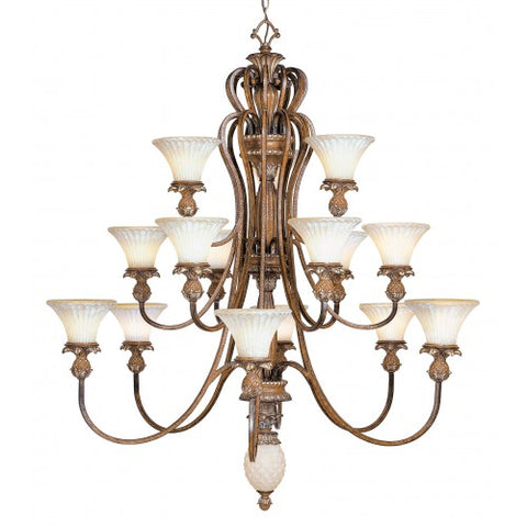 Livex Lighting Savannah 15 Light Venetian Patina Chandelier