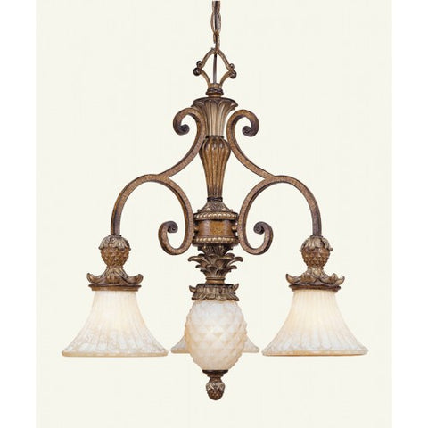 Livex Lighting Savannah 3 Light Venetian Patina Chandelier