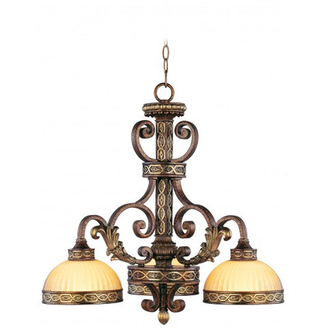 Livex Lighting Seville 3 Light PBZ Chandelier