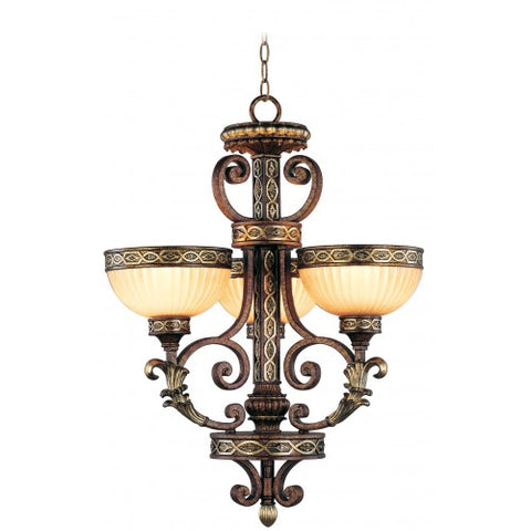 Livex Lighting Seville 3 Light PBZ Chandelier