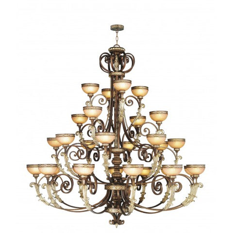 Livex Lighting Seville 28 Light PBZ Chandelier