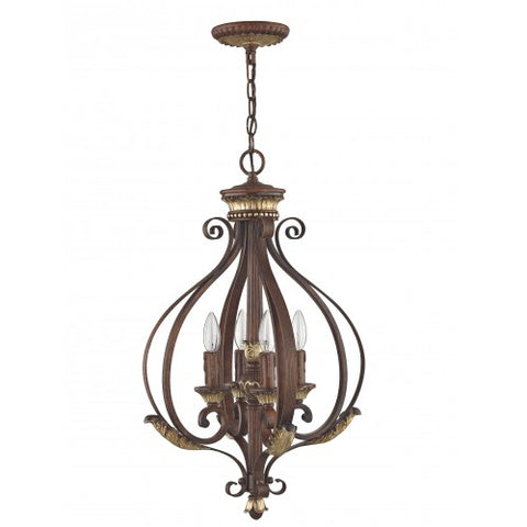 Livex Lighting Villa Verona 4 Light VBZ Foyer