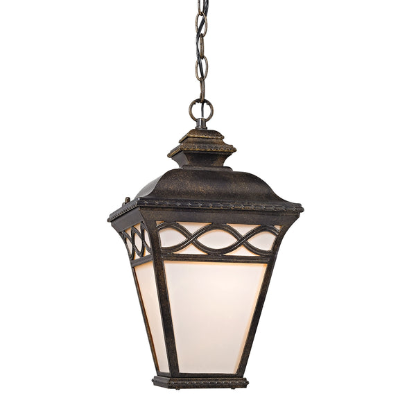 Mendham 1 Light Outdoor Pendant Lantern In Hazelnut Bronze