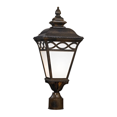 Mendham 1 Light Outdoor Post Lantern In Hazelnut Bronze
