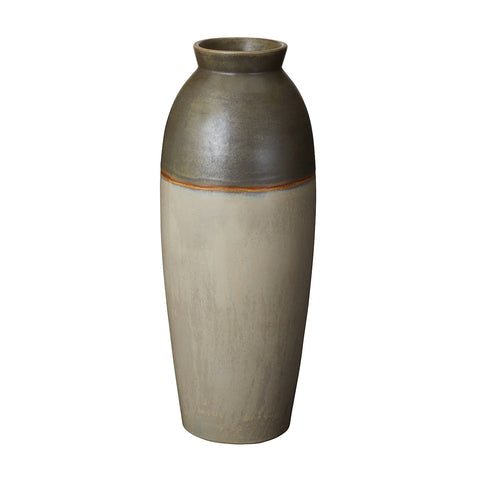 Olive Fire Line Vase - Large