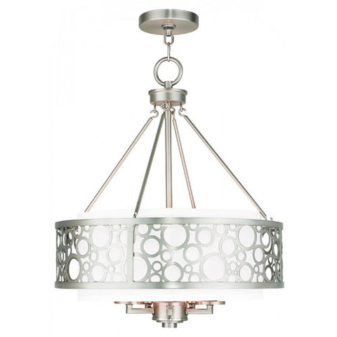 Livex Lighting Avalon 5 Light Brushed Nickel Chandelier