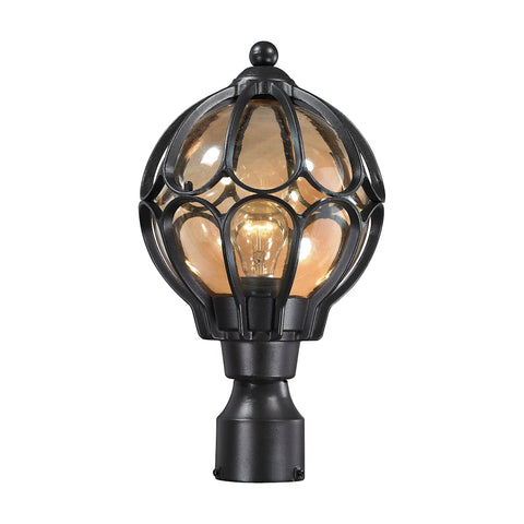 Madagascar 1 Light Outdoor Post Lantern In Matte Black