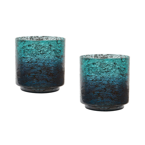 Ombre Hurricanes In Emerald - Set of 2