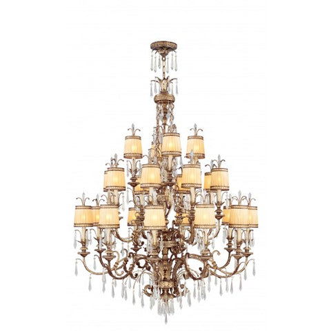 Livex Lighting La Bella 22 Light Vintage Gold Leaf Chandelier