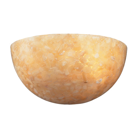 Stonybrook 2 Light Wall Sconce In Dark Rust And Pearl Stone Glass