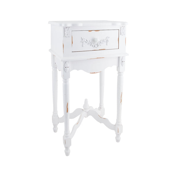 White Milkpaint Side Table