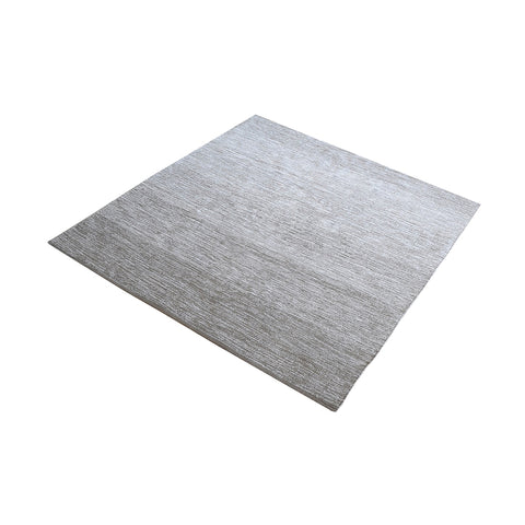 Delight Handmade Cotton Rug In Grey - 16-Inch Square