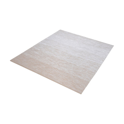 Delight Handmade Cotton Rug In Beige And White - 16-Inch Square