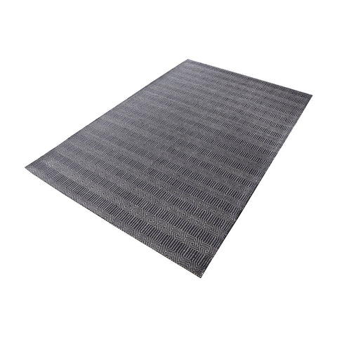 Ronal Handwoven Cotton Flatweave In Charcoal - 3ft x 5ft
