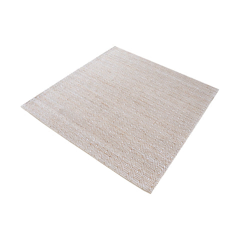 Elsie Handwoven Hemp And Cotton Rug - 16-Inch Square