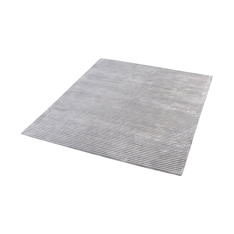 Logan Handwoven Viscose Rug In Silver - 6-Inch Square
