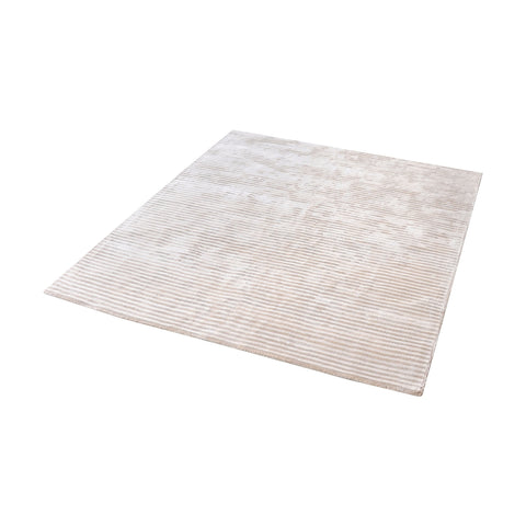 Logan Handwoven Viscose Rug In Ivory - 16-Inch Square