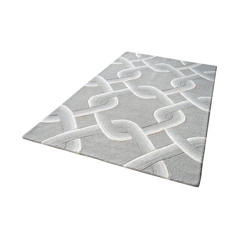 Desna Handtufted Wool Rug In Grey - 8ft x 10ft